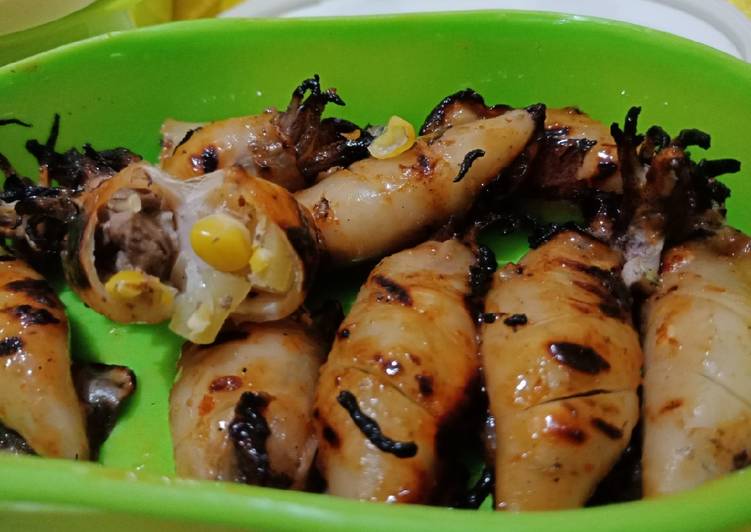 Cumi isi bakar saus madu