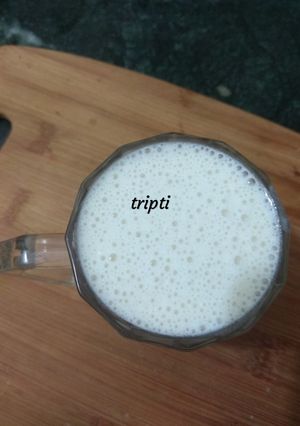 A picture of Dry fruits shake(my breakfast shake).