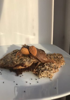 Una foto de Pancakes de avena y chía