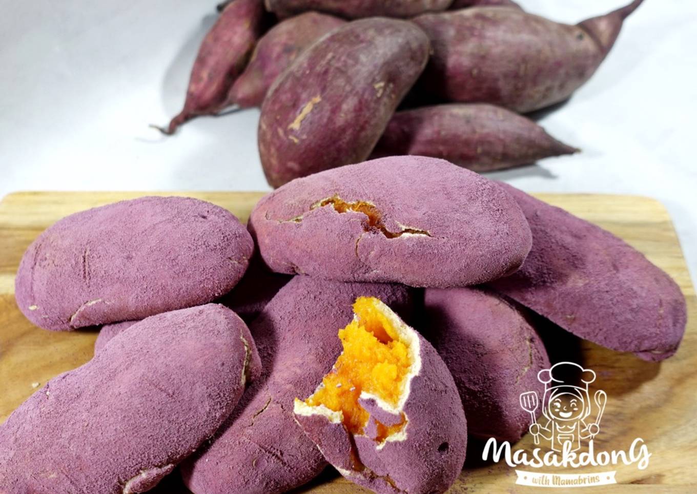 Korean Sweet Potato Bread (Roti Ubi Korea)