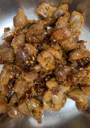 Hình của món Mề gà rang sả ớt🌶.