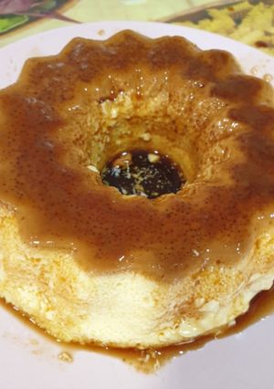 Una foto de Flan sin azúcar