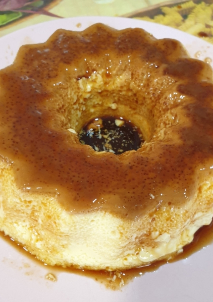Una foto de Flan sin azúcar
