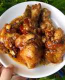 Gà chiên rim tiêu
