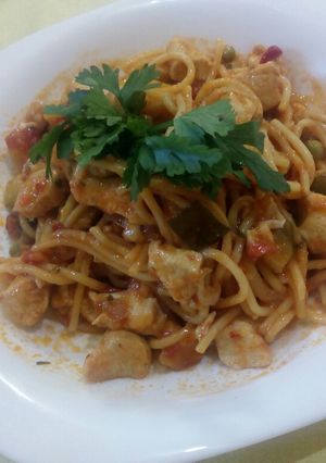 Zöldséges-paradicsomos csirke recept fotója