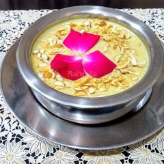 A picture of Brown Rice and Jaggery Payesh.