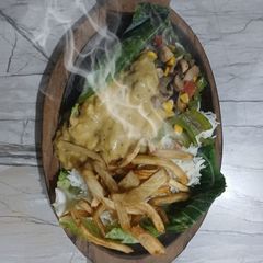 A picture of Vegetable sizzler.