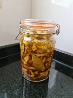 Una foto de Berenjenas al escabeche