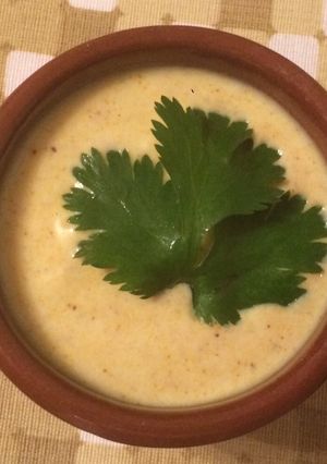 A picture of Moroccan style dressing or yogurt base dip.