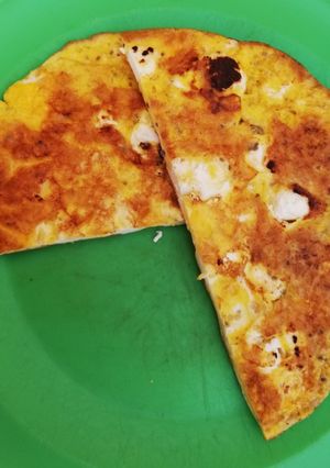 Sajtos omlett liszt nélkül recept fotója