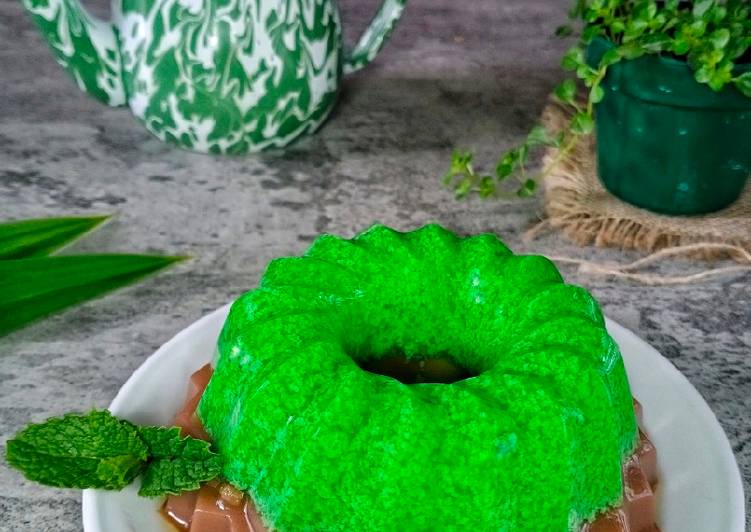Puding lumut coklat