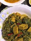 Palak Sepu Vadi Stir Fry