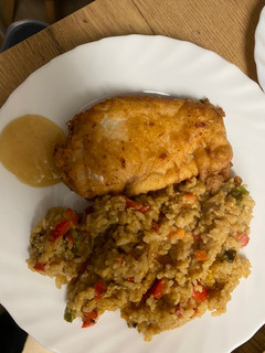 Una foto de Pollo al limón estilo chino casero