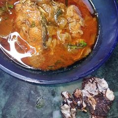 A picture of Andhra Fish Pulusu.