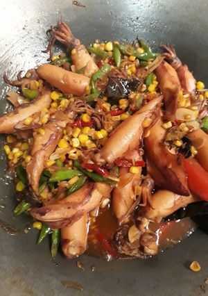 Foto resep Tumis cumi asin