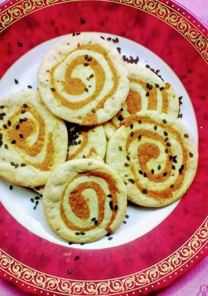 A picture of Besan Masala Papdi.