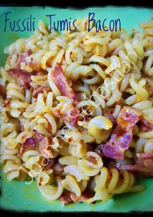 Foto resep Fussili Tumis Bacon
