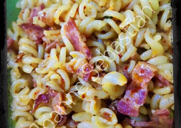 Resep Fussili Tumis Bacon Lezat Sekali