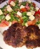 Tortas de carne molida de res