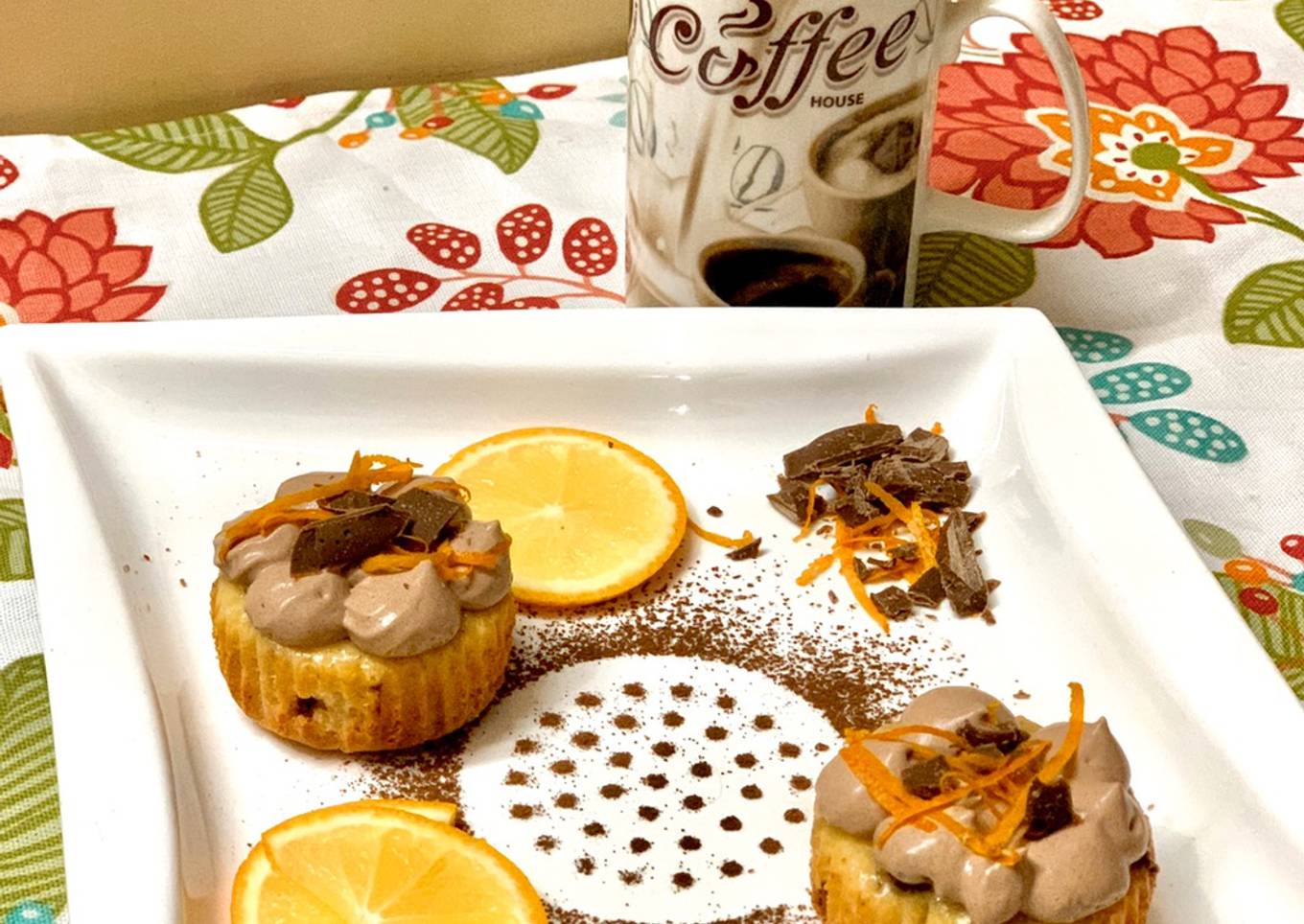 Orange chocolate chips Cupcakes
