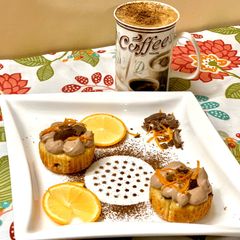 Orange chocolate chips Cupcakes A picture of Orange chocolate chips Cupcakes.