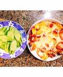 Trứng chiên xúc xích phomai