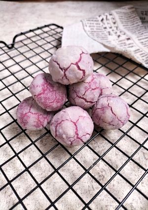 Foto resep Taro Cringkle Cookies