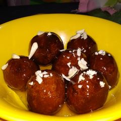 Wheat flour Gulab jamun A picture of Wheat flour Gulab jamun.