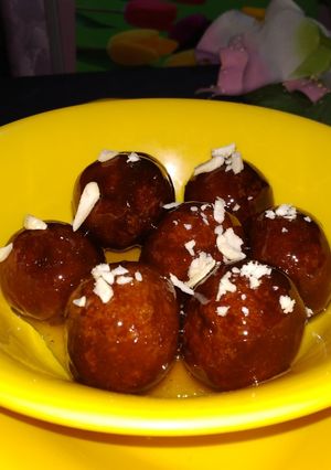 A picture of Wheat flour Gulab jamun.