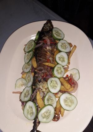 A picture of Roasted fish.