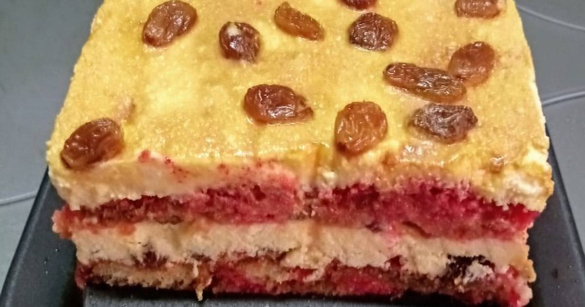 Tarta de crema, ron y pasas Para-Da-Is Receta de NELI- Cookpad