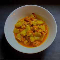 A picture of Bengali style Ol or Elephant Yam Dalna.