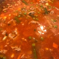 A picture of Moms minestrone soup.