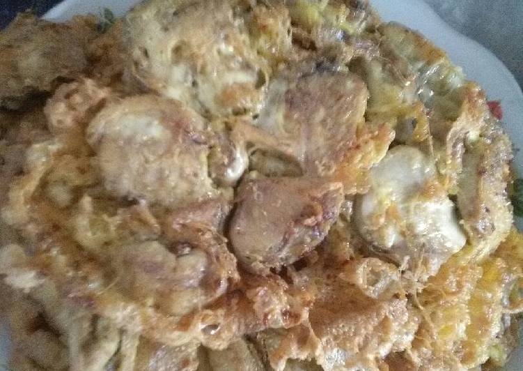 Otak kambing goreng telor