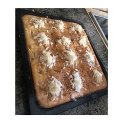 A picture of Basbousa (Semolina Cake).