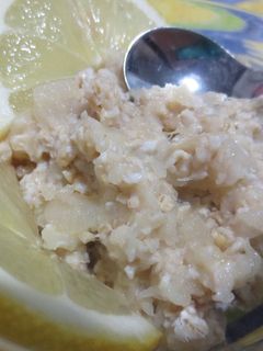 Una foto de Avena con puré de manzana cocida en Agua de Mar