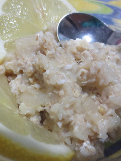 Una foto de Avena con puré de manzana cocida en Agua de Mar