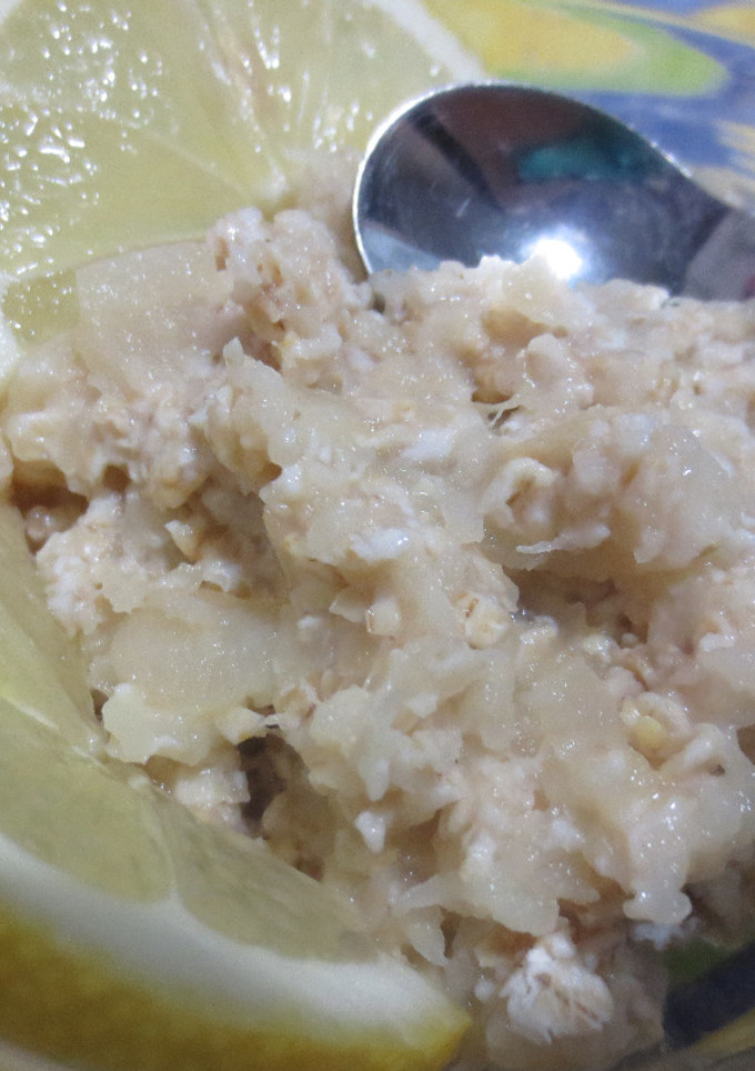 Una foto de Avena con puré de manzana cocida en Agua de Mar