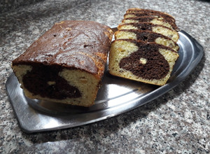 Una foto de Budín marmolado 10 cucharadas