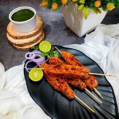 A picture of Walnuts,kidney beans sheek kababs.