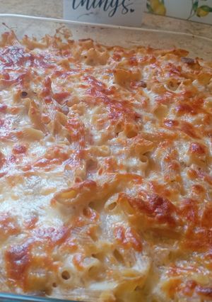 Φωτογραφία της συνταγής Σουφλέ "Double Pasta" Ολικής με Μανιτάρια και Μορταδέλα