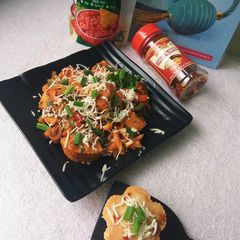 Mexican Stir Fry Dhokla A picture of Mexican Stir Fry Dhokla.