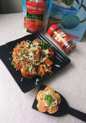 A picture of Mexican Stir Fry Dhokla.