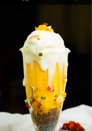 A picture of Taste of Summer: Mango Falooda (pasta meets dessert).