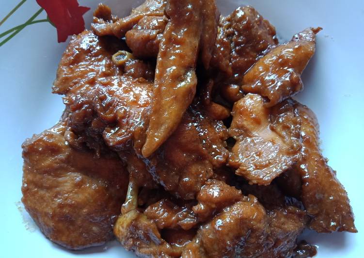 Langkah Menyiapkan Ayam fillet saus tiram yang Menggugah Selera