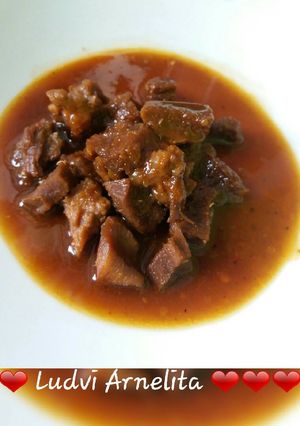 Foto resep Rendang sederhana atau semur lidah sapi