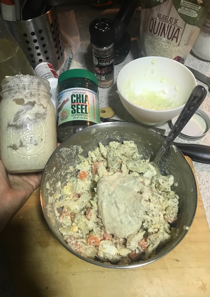 Una foto de Ensalada Rusa con Mayonesa de Almendras