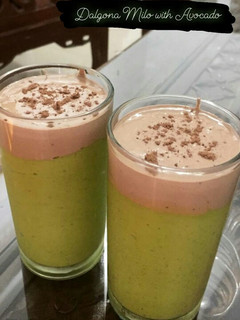 Foto resep Dalgona Milo with Avocado