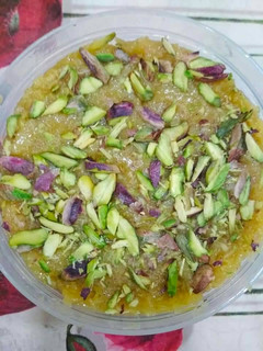 A picture of Singhar ji mithai (sev ki barfi).