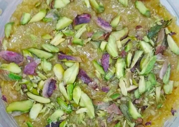 Steps to Prepare Super Quick Homemade Singhar ji mithai (sev ki barfi)